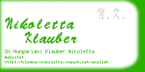 nikoletta klauber business card